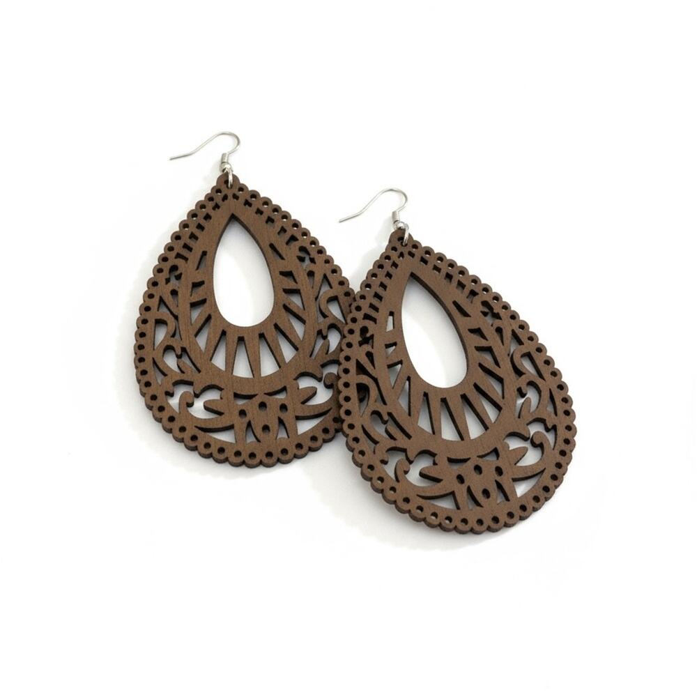 Fashion‎ Jewelry Elegant Brown Teardrop Earrings